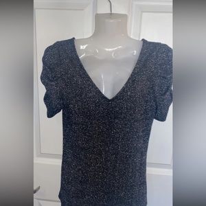 Sparkly bubble sleeve shirt